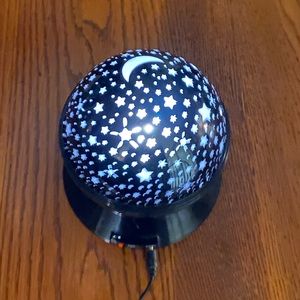 Dream Projection Rotating Night Lamp in Black with Timer & Various Color Display